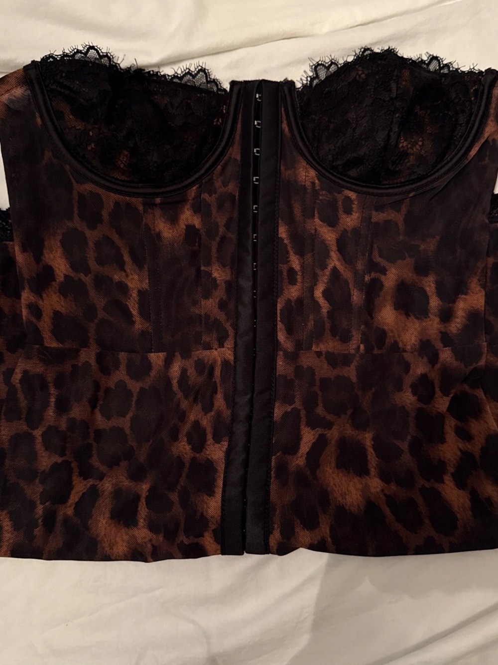 Edikted Leopard Print Mini Dress in Brown and Black